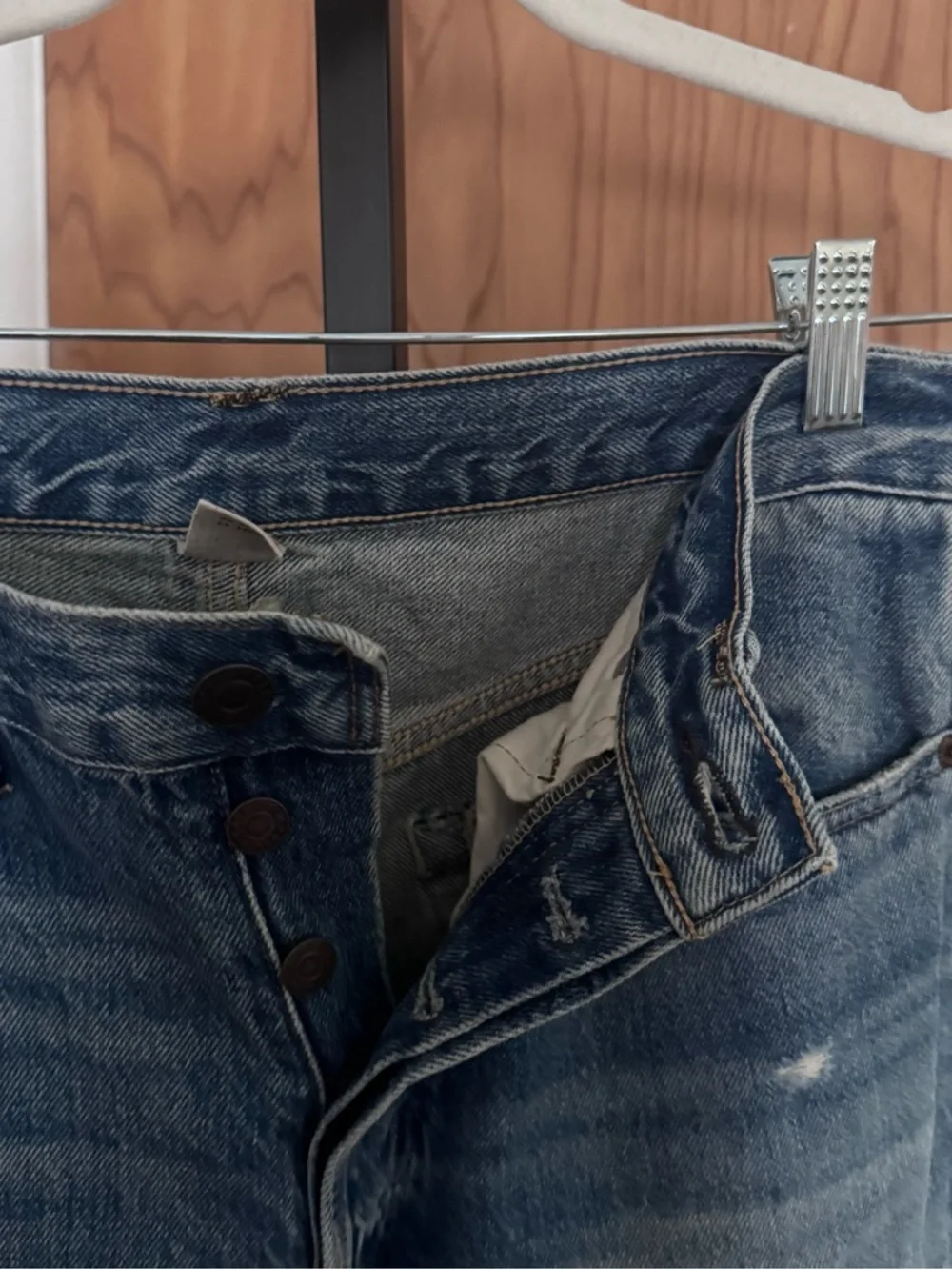 Ralph Lauren double RL distress straight leg jeans